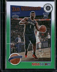 2019-20 Hoops Premium Stock #296 Zion Williamson Prizms Green RC - Picture 1 of 2
