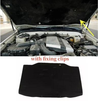 1x Para Toyota Land Cruiser LC100 1998-2007 Almohadilla de aislamiento del capó Protector térmico Foto 1 de 3