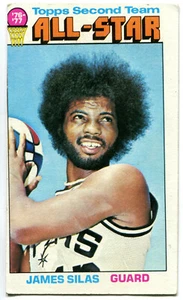 1976-77 Topps #134 James Silas San Antonio Spurs All-Star - Picture 1 of 2