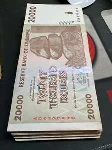 10 X Zimbabwe 20000 Thousand Dollars Banknote, A+ CIRCULATED Currency 2008, P-73 - Picture 1 of 7