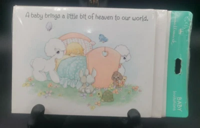 Hallmark Precious Moments Baby Shower Invitations 8 Cards & Envelopes 1994 NOS - Image 1 of 4