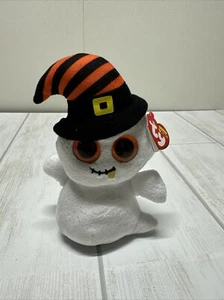 Ty Beanie Boos NIGHTCAP White Ghost 6 Inch Plush Halloween Toy NEW 2023 stuffed - Picture 1 of 7