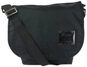 Fendi Black Silver Plaque Messenger Bag 1013f24 - Picture 1 of 12