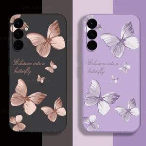 SchutzHülle Für Samsung S24 FE S23 Ultra S22 A06 A16 A05 A25 Schmetterling Cover - Bild 1 von 22