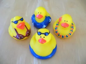 1pc Summer Beach Rubber Ducks Party Supplies Collectible Duck 2.75" BN Choose 3+ - Picture 1 of 13