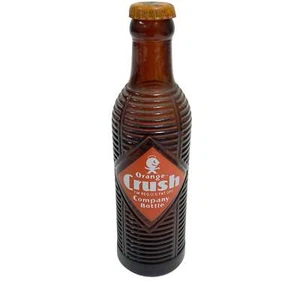 Orange Crush 1974 Brown Ribbed Crushie Soda Pop 7 FL. OZ. Bottle - Picture 1 of 2