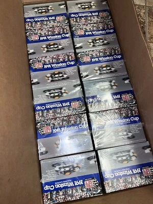 1991 Pro Set Racing Winston Cup Factory Case 12 Sealed Box NASCAR Cards Packs - Image 1 of 2