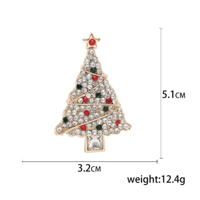 Broche Árbol de Navidad Venta al por mayor Festival Estrás Estrella Moda 1ª lista Foto 1 de 4