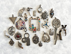Lot of 25 Silver Tone Youth Beach Theme Pendants for Necklaces or Crafts Vintage