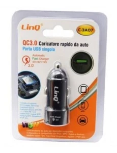 Caricabatteria Da Auto Adattatore Usb Rapido Quick Charger 3.0 Linq C-3a07 - Foto 1 di 1