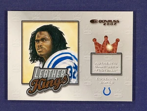 2002 Donruss Leather Kings #LK15 Edgerrin James #d /250 Colts - Foto 1 di 2