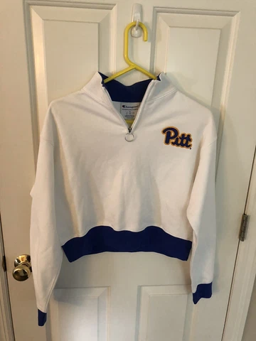 Champion Pitt Panthers University of Pittsburgh Small “S” midriff sweatshirt ￼ Cover