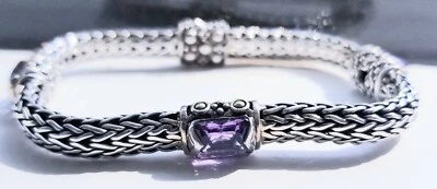 Fantástico Brazalete Estación Amatista John Hardy Oro 18kt y Plata de Ley Foto 1 de 4