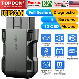 TOPDON Topscan Lite OBD2 Scanner OBDII Full System Diagnostic Tool Active Test - Picture 1 of 16
