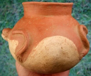 Super Fine Arkansas Quapaw Frog Effigy Pottery Water Bottle with COA Arrowheads - Picture 1 of 12