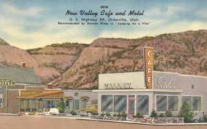 New Valley Cafe & Motel US Highway 89 Orderville Utah Advertising Postcard - Picture 1 of 2