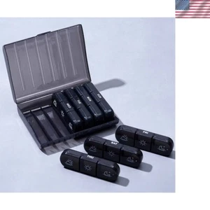 Weekly Pill Box Organizer 7 Day Medicine Storage Case 2 Times a Day Daily AM PM - Picture 1 of 8