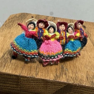 Fermaglio per capelli ballerine multicolore artigianali peruviane artigianali - Foto 1 di 4