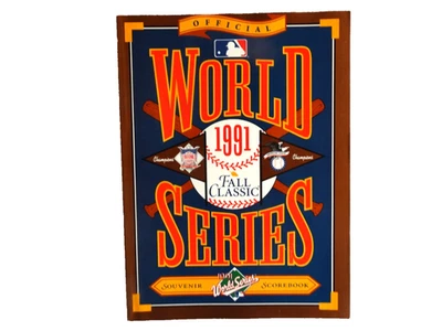 1991 World Series Offical Souvenir Scorebook - Image 1 of 3