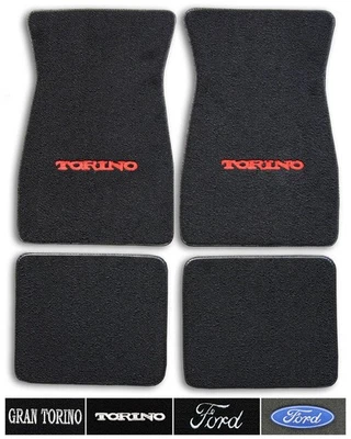 Alfombra Ford Gran Torino 1974-1976 Cutpile logotipo alfombrilla 4 piezas Foto 1 de 3