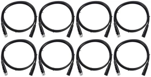8 Rockville RDX5M5 5' 5-Pin Male-Female DMX Lighting Cables 100% Copper - Picture 1 of 2