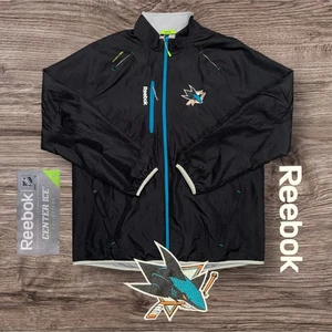 Chaqueta Auténtica XL Para Hombre REEBOK Center Ice Kineticfit San Jose Sharks Cremallera Completa - Imagen 1 de 2