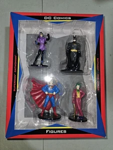 Warner Bros Dc Comics Black Red Superman Batman Catwoman Joker 4 Figures Set - Picture 1 of 3