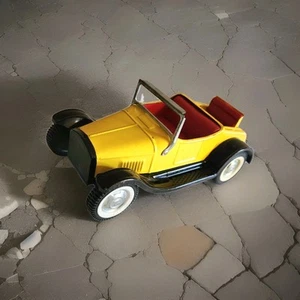 Vintage NYLint Model T-Roadster Toy Car Yellow Rumble Seat Metal Die Cast 10" - Picture 1 of 17