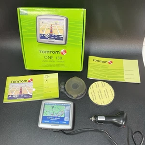 TomTom ONE 130 3.5-Inch Portable GPS Navigator Maps USA & Canada Works GREAT! - Picture 1 of 14