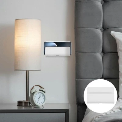  2 Pcs Mobile Phone Storage Rack Shelf for Wall Creative Holder Wall-mounted - Image 1 of 4