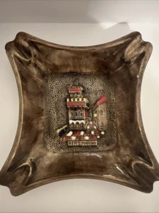Libertas San Marino Ceramic Ashtray Made In Italy 5” X 5” Or 6”X 6” Wall Plaque - Picture 1 of 12