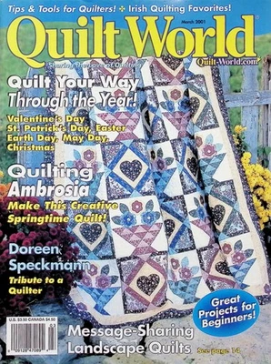 Quilt World Magazine March 2001 Springtime Quilt Cover - Image 1 of 4