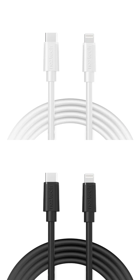 Naztech Fast Charge USB-C to MFi Cable 12ft White for Media Transfer - Image 1 of 1