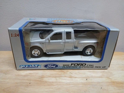 Ford F-150 1999 Flareside Supercab Pickup Welly Collection 1:24 plateada nueva en caja Foto 1 de 4