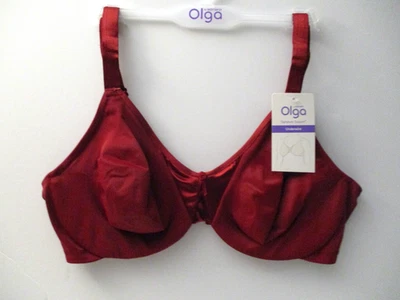Olga Womens Signature Support full coverage Bra size 38 D red - Image 1 of 4