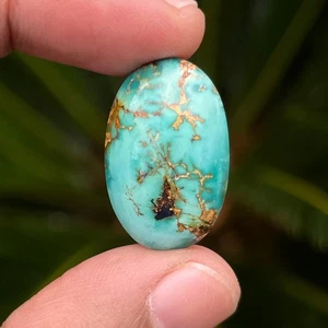 Piedra suelta vena dorada color raro turquesa persa grado superior 28,15 quilates 25x16x10 - Imagen 1 de 6