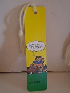 Vintage 1978 Garfield Why Should Dogs Have All the Fun? Bookmark Jim Davis - Picture 1 of 4