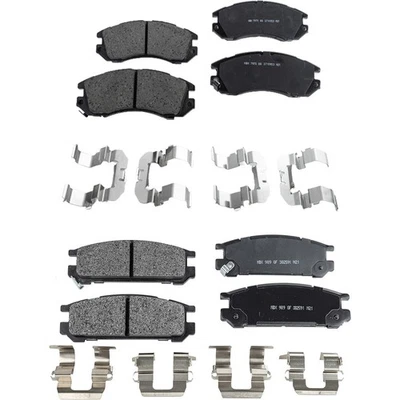 Front and Rear Ceramic Brake Pad Set For 1990-1996 Subaru Legacy Sedan Rear Disc - Image 1 of 4
