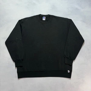 Vintage 90s Russell Athletic Crewneck Sweatshirt Size XL Black Faded Made in USA - Picture 1 of 9