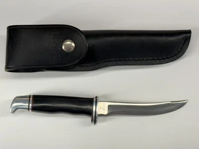 Vintage Buck 118 Fixed Blade Knife w Leather Sheath USA Made Nice! - Image 1 of 4