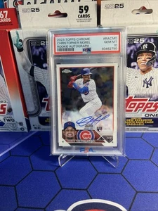 2023 Topps Chrome Christopher Morel RC Rookie Auto Cubs/Rays PSA 10 - Picture 1 of 2