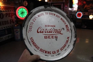 SELTEN UM 1910 KARDINAL BIER PORZELLAN SERVIERTABLETT SCHILD SCRANTON PA BRAUGAS - Bild 1 von 15