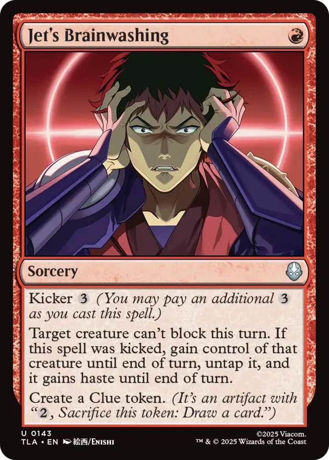 x4 Jet's Brainwashing U MTG Avatar: The Last Airbender M/NM, English - Image 1 of 1