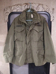 Giacca vintage Alpha Industries uomo M verde M65 OG cappotto da campo clima freddo militare - Foto 1 di 11