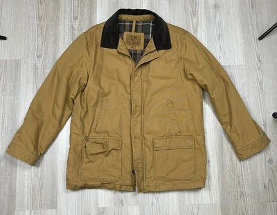VINTAGE Outdoor Life Jacket Tan Wind Outerwear Fleece Lined Barn Coat Size L - Image 1 of 4