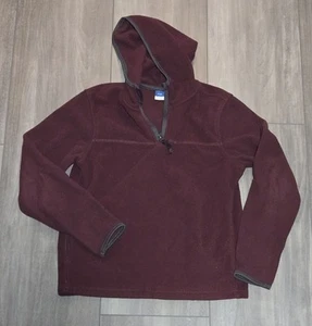 Old Navy Unisex Microfleece Pull-On 1/4 Zip Hoodie - Maroon - Size M(8) - Picture 1 of 1
