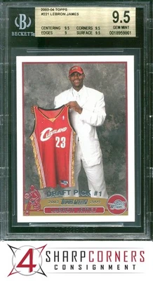 2003 TOPPS #221 LEBRON JAMES RC CAVALIERS BGS 9.5 - Image 1 of 4