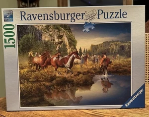 Rompecabezas Ravensburger 1500 piezas #16 304 5 caballos salvajes, 2014 - Imagen 1 de 3