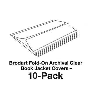 Brodart 8.5 x 18.5 Fold-On Archival Clear Mylar Book Jacket Covers – 10 Pack - Bild 1 von 4