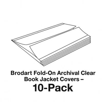 Brodart 8.5 x 18.5 Fold-On Archival Clear Mylar Book Jacket Covers – 10 Pack Foto 1 de 4